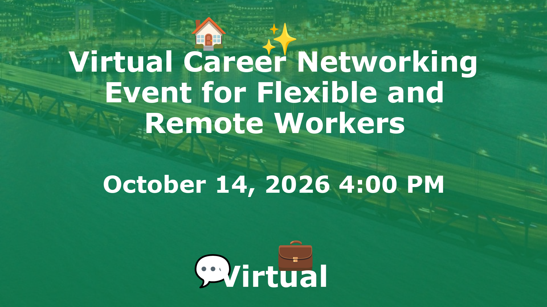 Virtual Career Networking Event for Flexible and Remote Workers event image